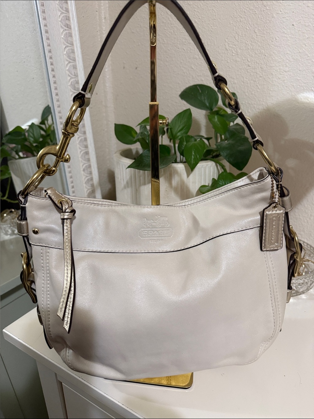 COACH Y2K Vintage Carly Large Hobo Bag Leather Shoulder Bag